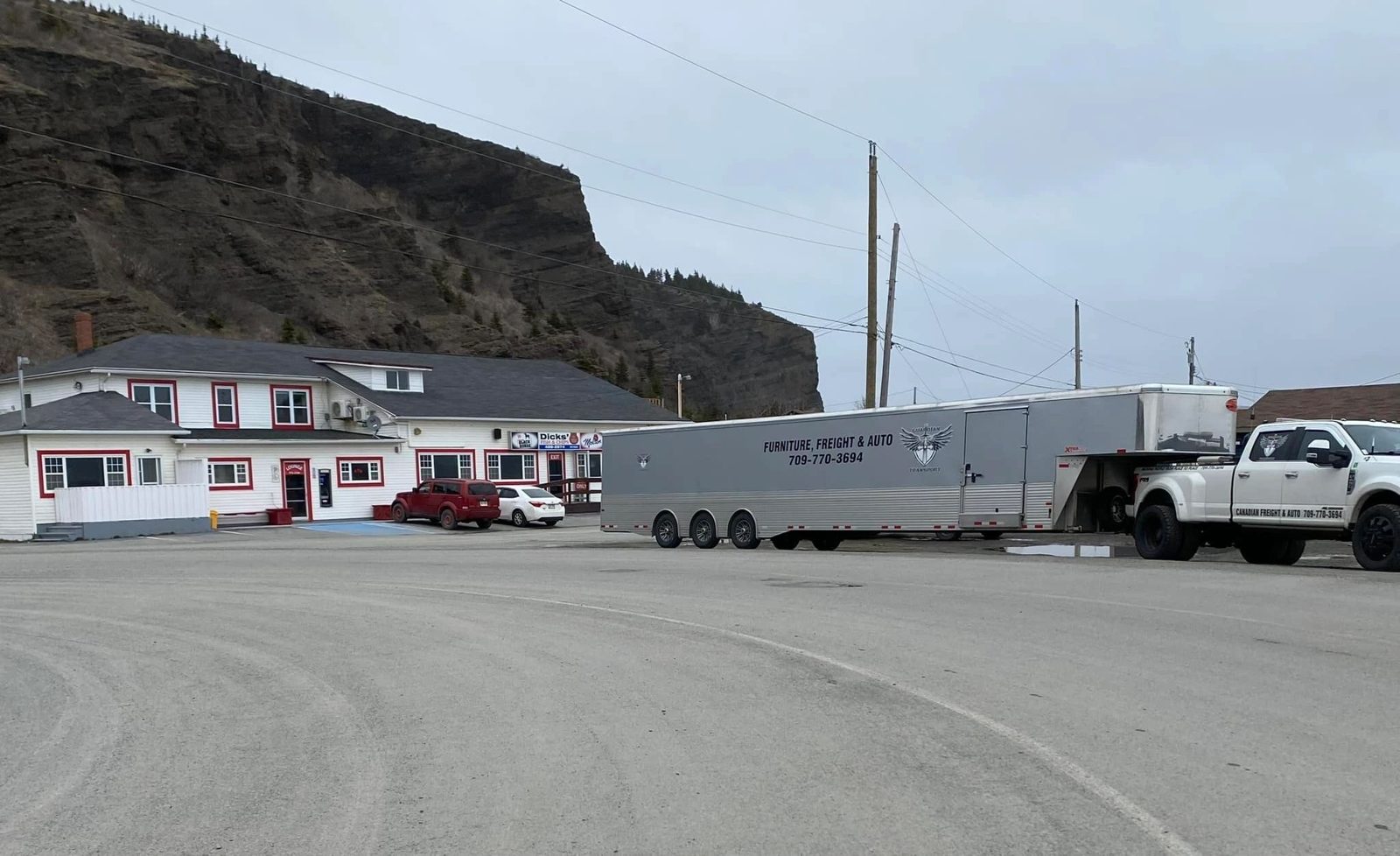 Our rig on the Newfoundland coast